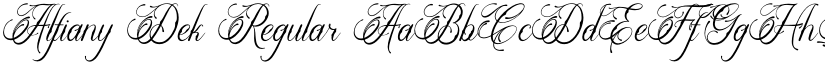 Alfiany Dek Regular font