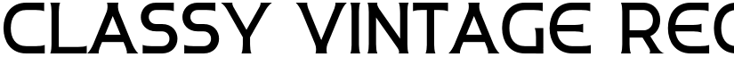 Classy Vintage Regular font