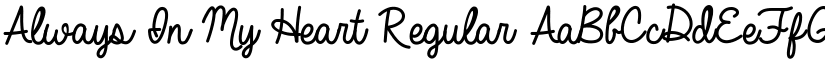 Always In My Heart Regular font