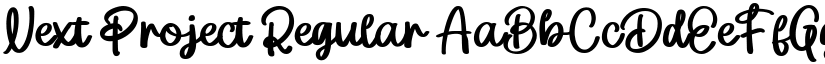 Next Project Regular font