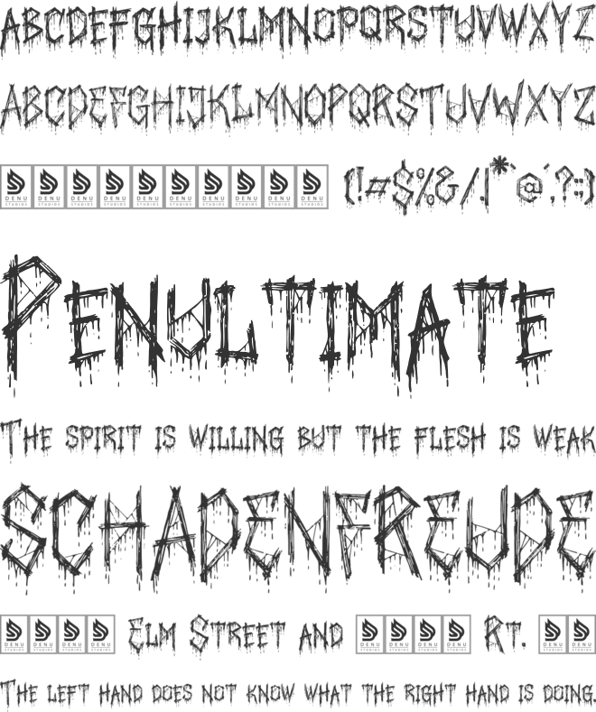 Eternal Torment font preview