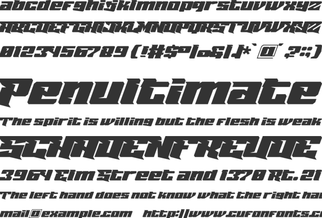 Ninja Cyber font preview