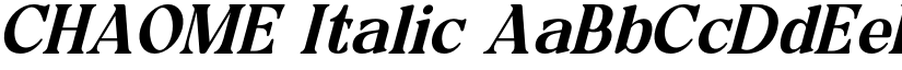 CHAOME Italic font