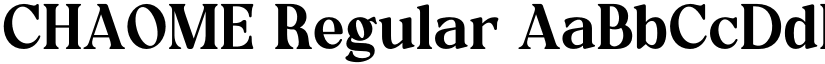 CHAOME Regular font