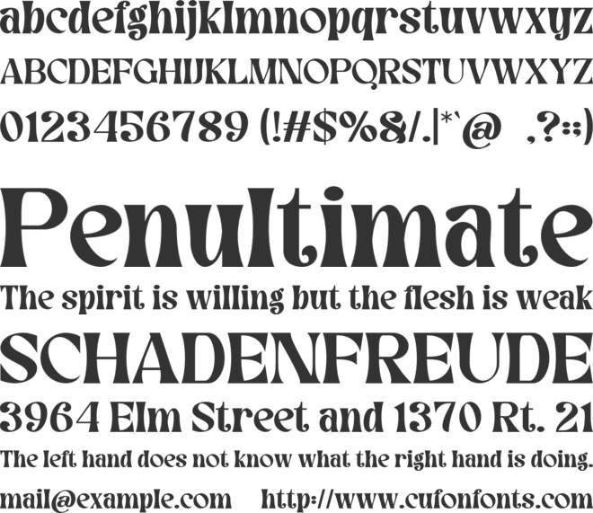 Hallo Almond font preview