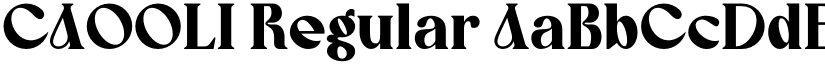 CAOOLI Regular font