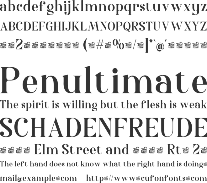 NOLATEN Trial font preview