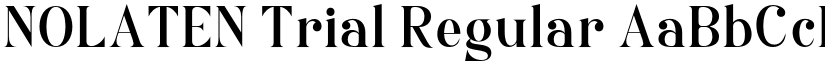 NOLATEN Trial Regular font