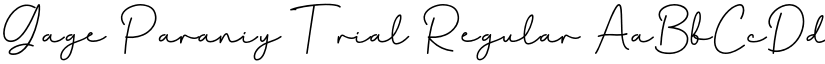 Gage Paraniy Trial Regular font