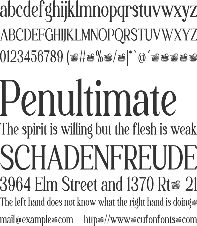 LAQENUT Trial font preview