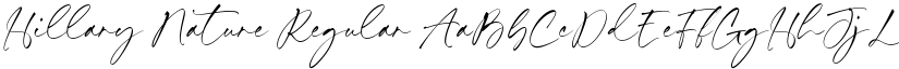 Hillary Nature Regular font