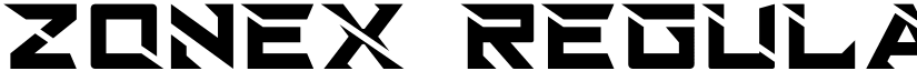 Zonex Regular font