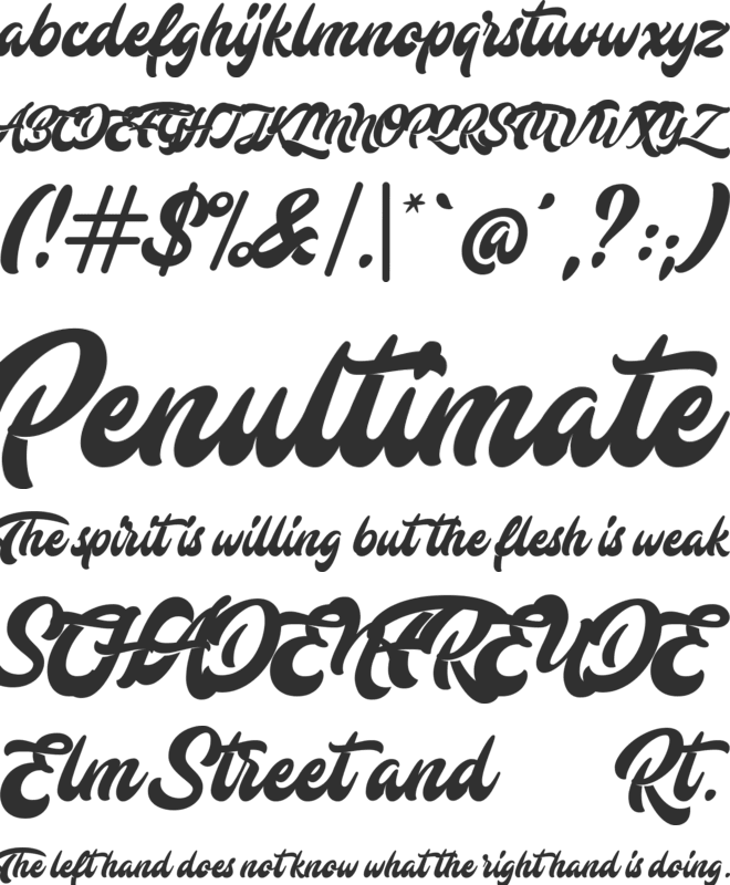 Mustardo font preview