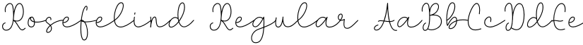 Rosefelind Regular font