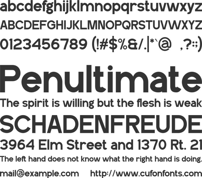 DENATH font preview
