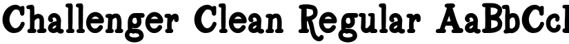 Challenger Clean Regular font