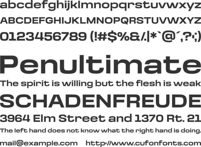 Menseal font preview