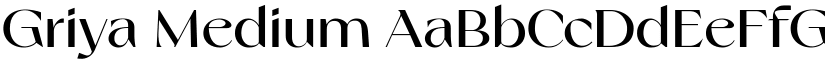 Griya Medium font