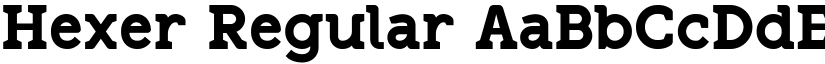 Hexer Regular font