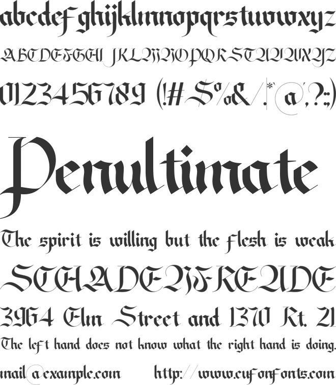 Mellion font preview