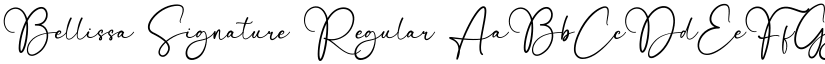 Bellissa Signature Regular font