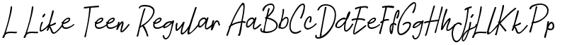 L Like Teen Regular font