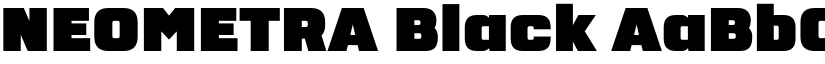 NEOMETRA Black font