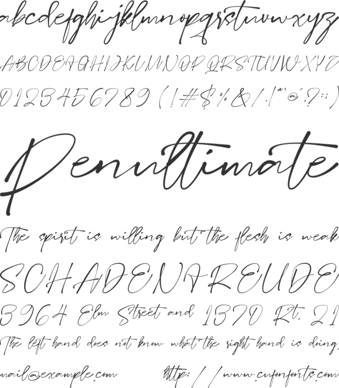 Jarosty font preview