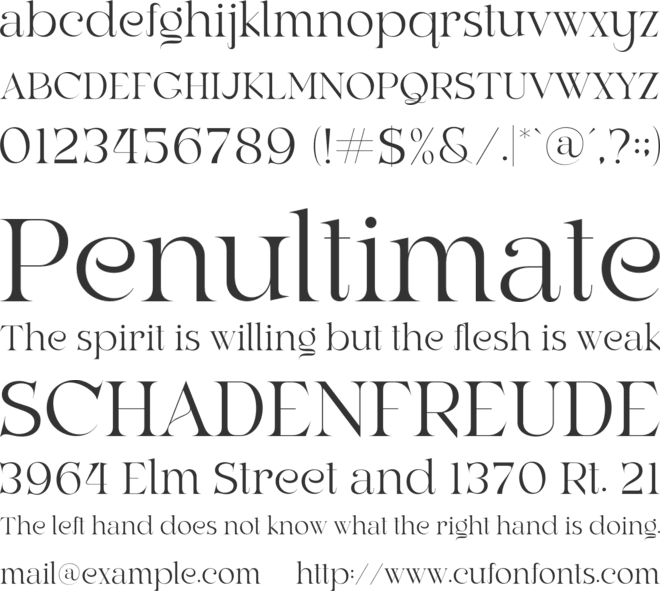 SS Rachel font preview