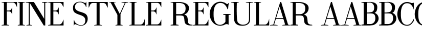 Fine Style Regular font