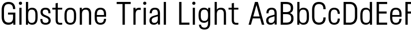 Gibstone Trial Light font