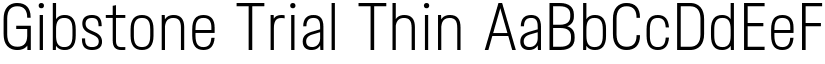Gibstone Trial Thin font