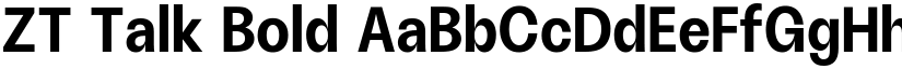 ZT Talk Bold font