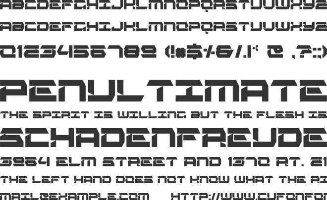 CONVERO font preview