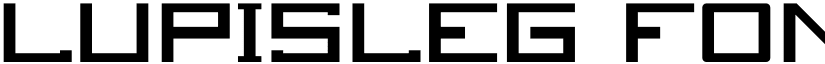 Lupisleg Font Regular font