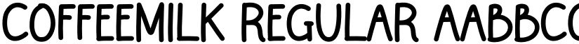Coffeemilk Regular font