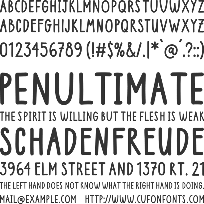 Pumpkinsland DONATIONWARE font preview