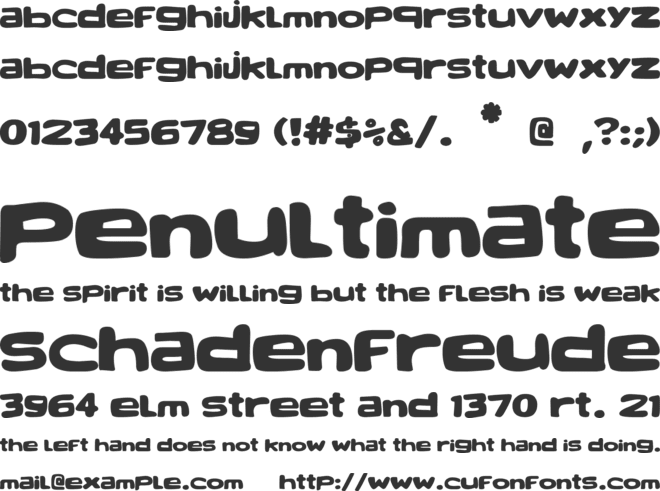 Bambino Piccolino font preview