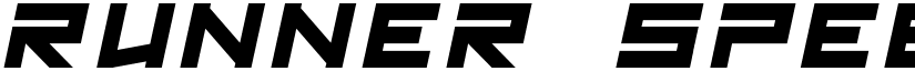 RUNNER SPEED Regular font