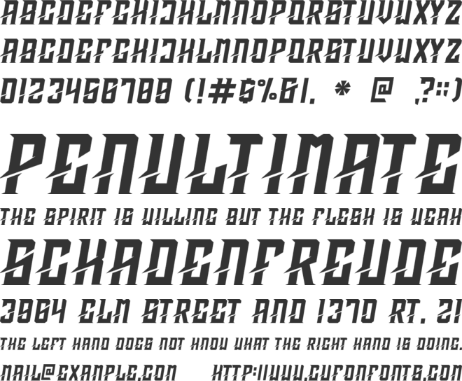 Samehada font preview