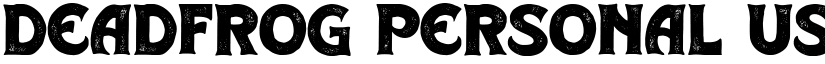 Deadfrog Personal Use Only Regular font