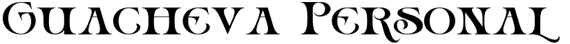 Guacheva Personal Use Only Regular font