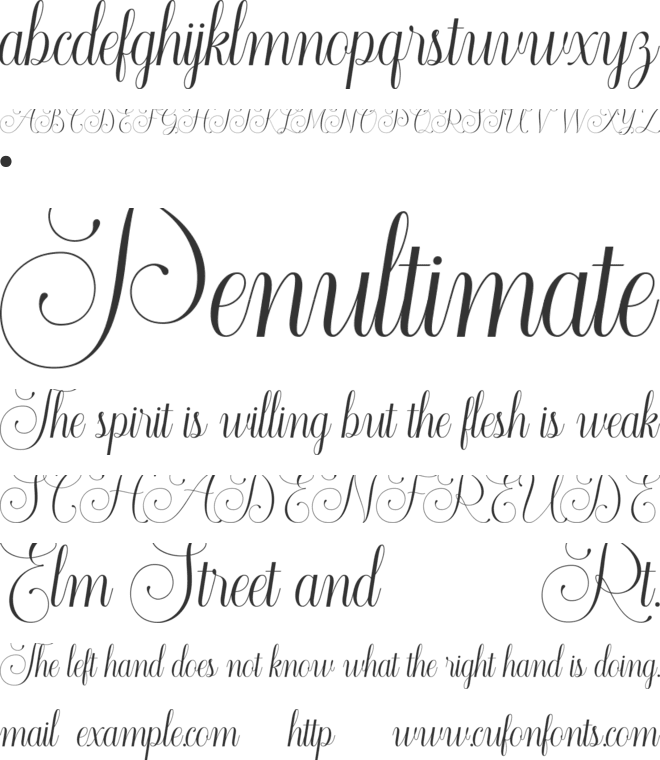 Morgalino font preview