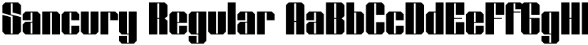 Sancury Regular font
