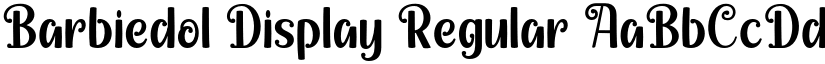 Barbiedol Display Regular font