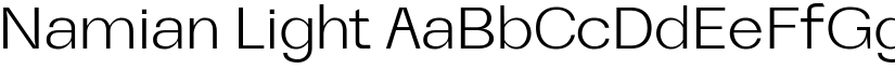 Namian Light font