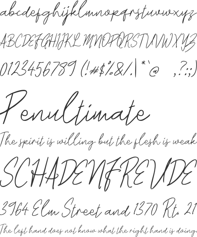 L Laylane font preview