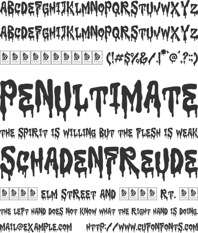 Zomblo font preview
