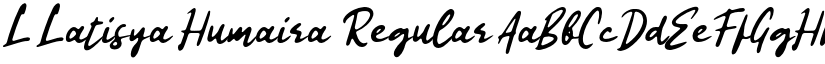 L Latisya Humaira Regular font