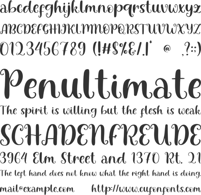 Queen Swan font preview